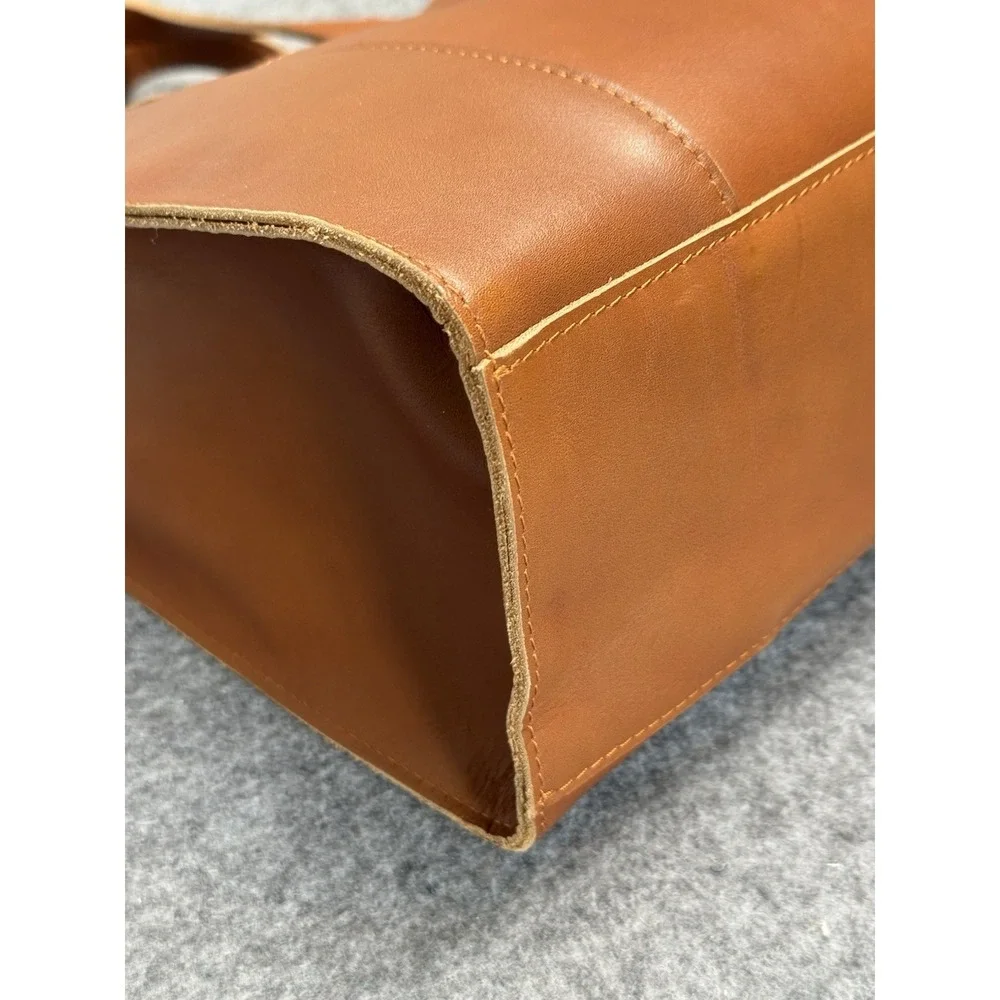 S-Zone Cow Split Leather Handbag Brown‎ Size Medium